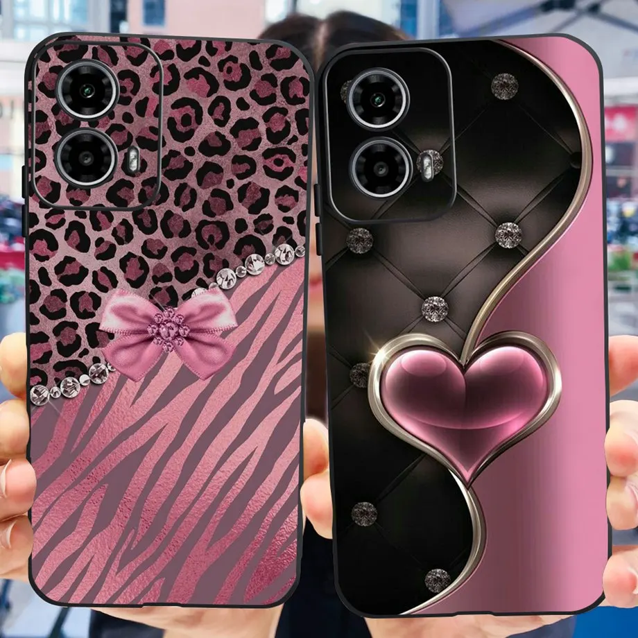 Shockproof Case For Motorola Moto G34 G24 Power Cover Liquid Silicone Black Coque for Moto G34 MotoG24 Motorola G24 Power Fundas