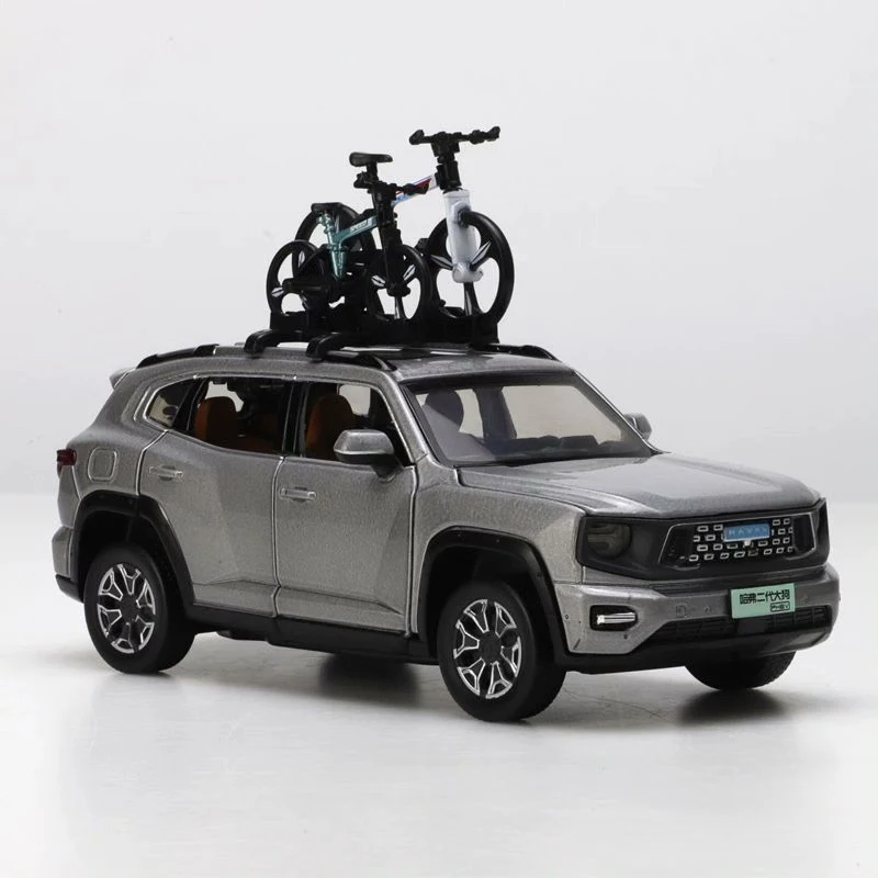 Haval Dargo-Second Generation Alloy Car Model, GWM Big Dog, Grey White SUV, Desktop Decoration, Adult Gift, 1: 32