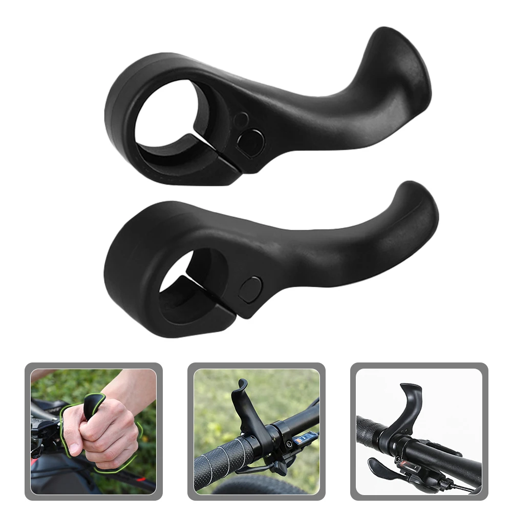 

1 Pair Ergonomic Mountain Bike Handlebars Sturdy Plastic Cycling Handlebar Ends Compact Durable Easy Install Comfortable Bike