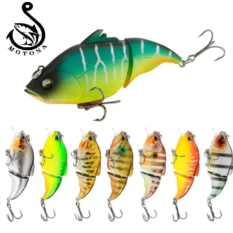 MOTONA Floating Vibration Fishing Lures 115mm 41g Lipless Good Swimbaits Multi Jointed Saltwater Bass Hard Baits Ice Wobbler