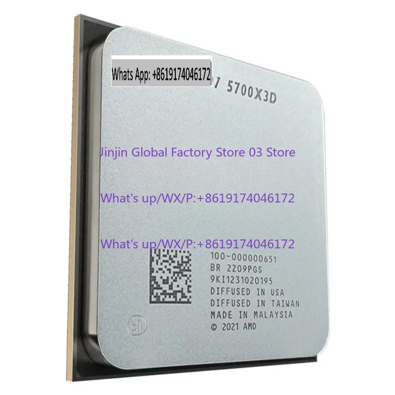 BBAMD  7 5700x3d CPU 3 GHz AM4 Processor R7 5000 Serie 8 Core 16 Thread 3.0 GHz Socket AM4 105W None Integrated Graphic