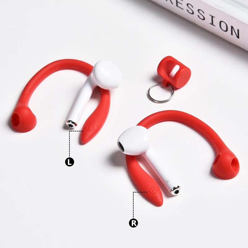 

1 Pair Soft Silicone Earhooks Anti-lost Ear Hook Bluetooth-compatible Earphone Holder Earbuds Ear Hook For Apple AirPods 1 2 Pro