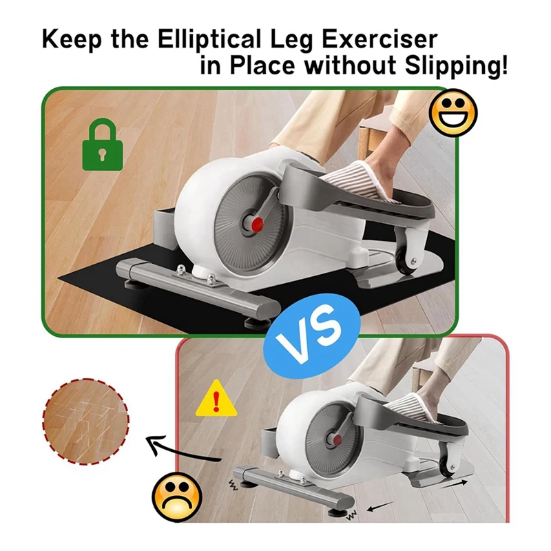 Ellipse Leg Exerciser Machine Mat, Non-Slip Workout Mat For Under Desk Ellipticals, Electric Seated Foot Pedal Exerciser