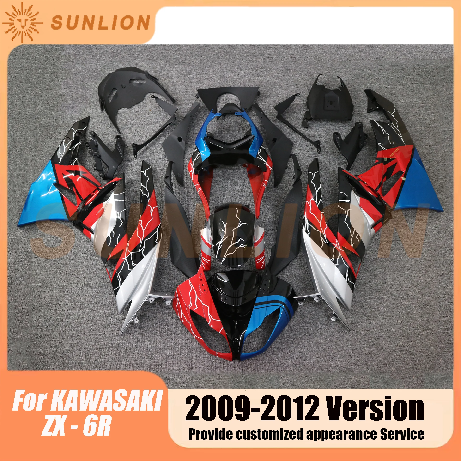 Body Full Fairing Kit For KAWASAKI NINJA ZX-6R 09-12 ZX6R ZX 6R 6 R 09 10 11 12 2009 2010 2011 2012 Fairing