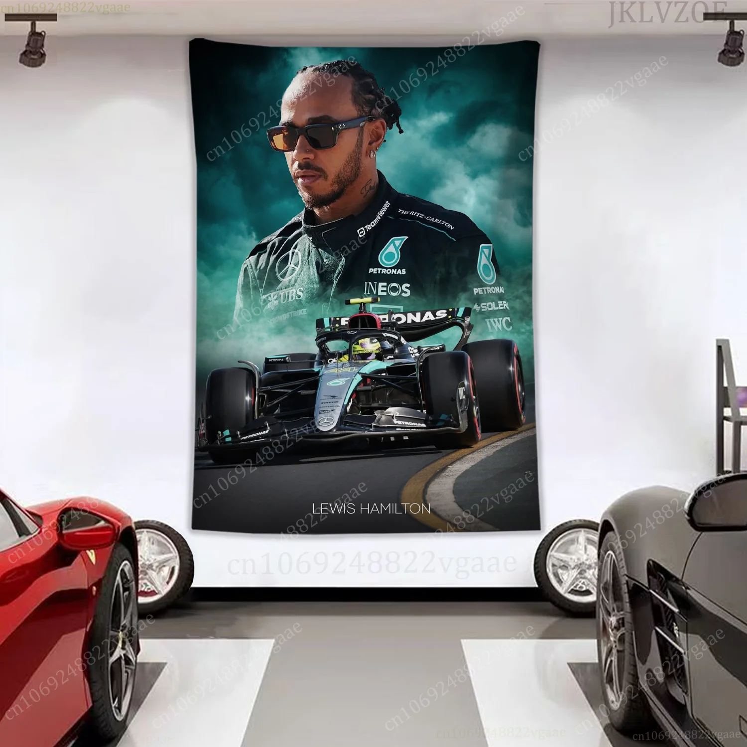 2025 F1 Tapestry Racing Poster Wall Tapestries Bedroom Decoration Aesthetic Tapices Car Flag  Wallpaper Benz George Russell