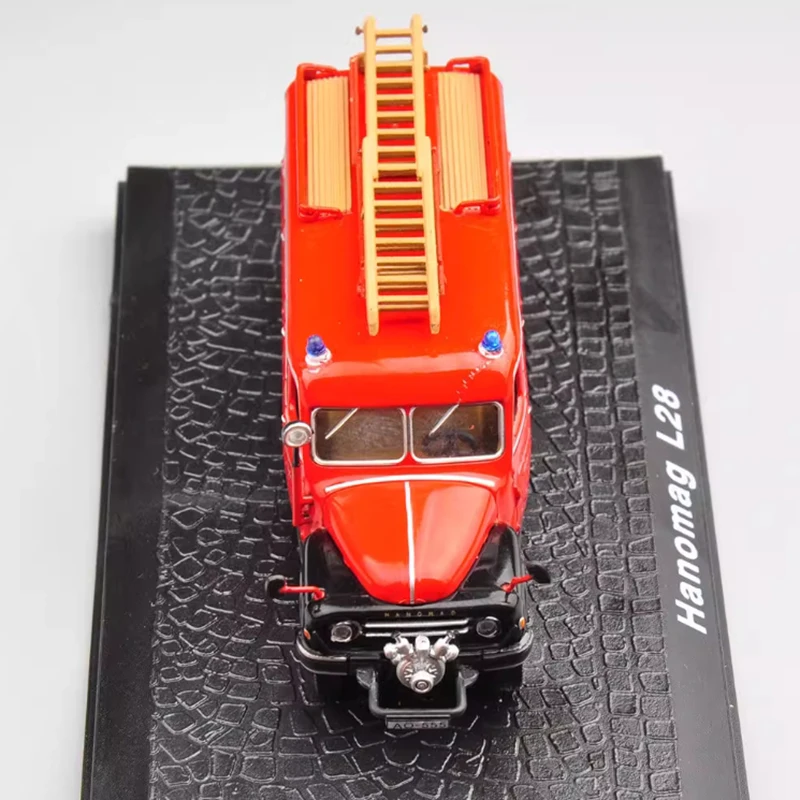 ATLAS Diecast escala 1:72 Hanomag L28 motor de bomberos escalera camión aleación coche modelo colección recuerdo espectáculo estático regalo de vacaciones