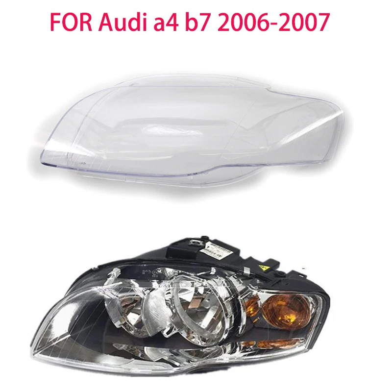 

Car headlight lens covers lampshades headlights transparent housings For audi A4 B7 2006-2007 lens