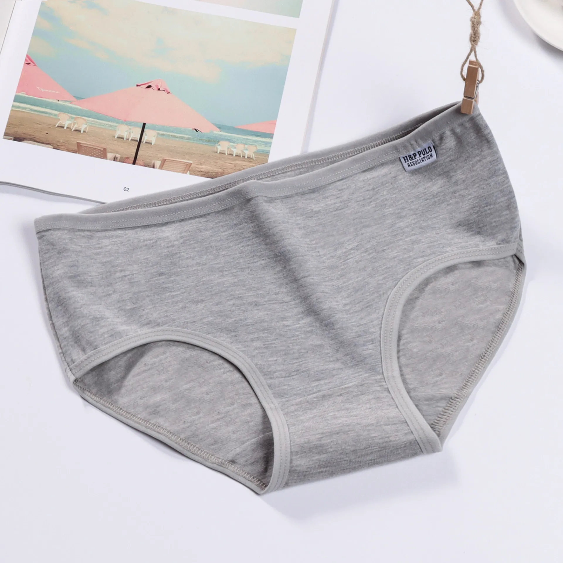 3PCS/Set Cotton Briefs Underwear Antibacterial Crotch Lingere Women Middle Waist Panties Female Breathable Seamless Intimates