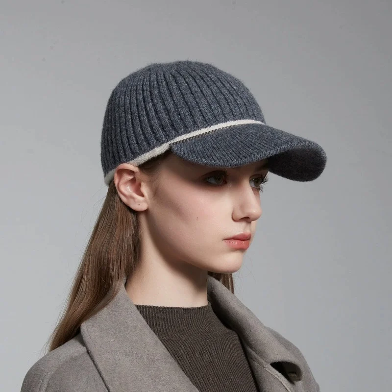 2027 Early Fall New Arrival: Affordable Luxury Knit Bead-Trimmed Wool Baseball Cap—Casual, Sports, and Outdoor Cap