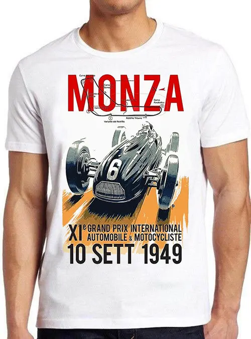 Monza Grand Prix Race 1949 Auto Racing Retro Meme Funny T Shirt 1363