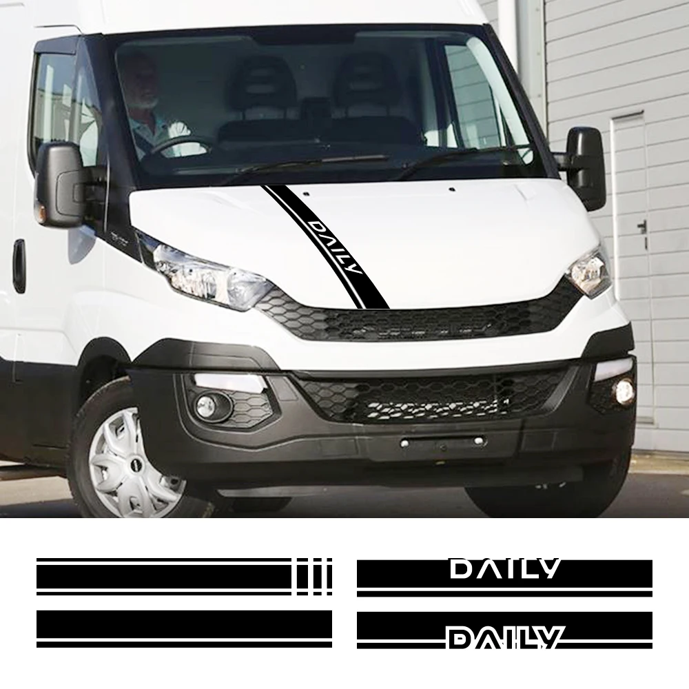 Car Hood Stickers For Iveco Daily 4X4 Naveco Panel Van Graphics Stripes Decor Decal Camper Vinyl Auto Bonnet Accessories