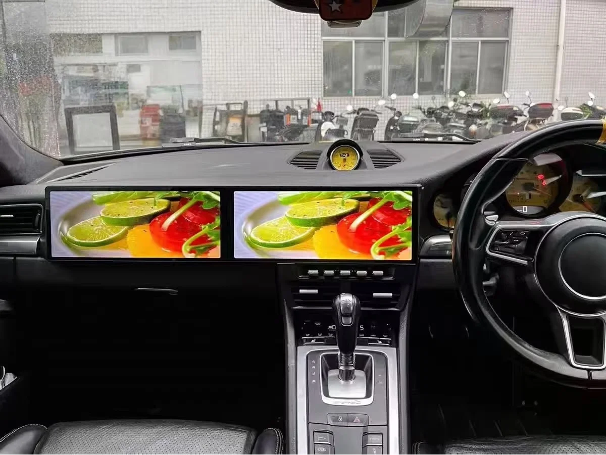 

Car Radio Stereo 12.3inch Dual Screen For Porsche 911 2012-2019 Auto Carplay Navi GPS Multimedia Android 14.0 Head Unit BT5.0