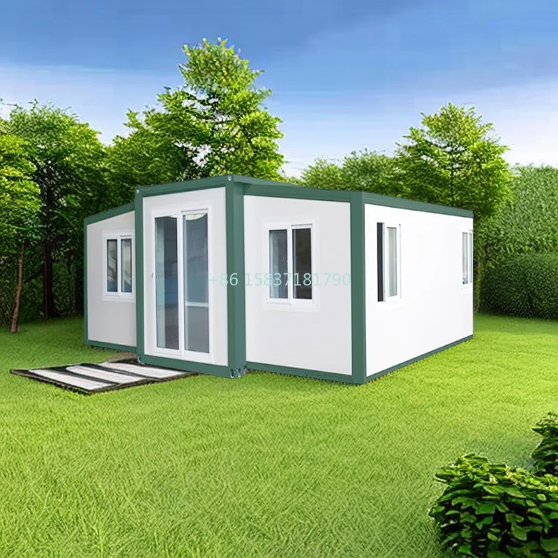 YG Sandwich Panel Folding House Prefab Luxury Villa Prefabricated Tiny Home Expandable Container House 2 Bedrooms With Bathroom