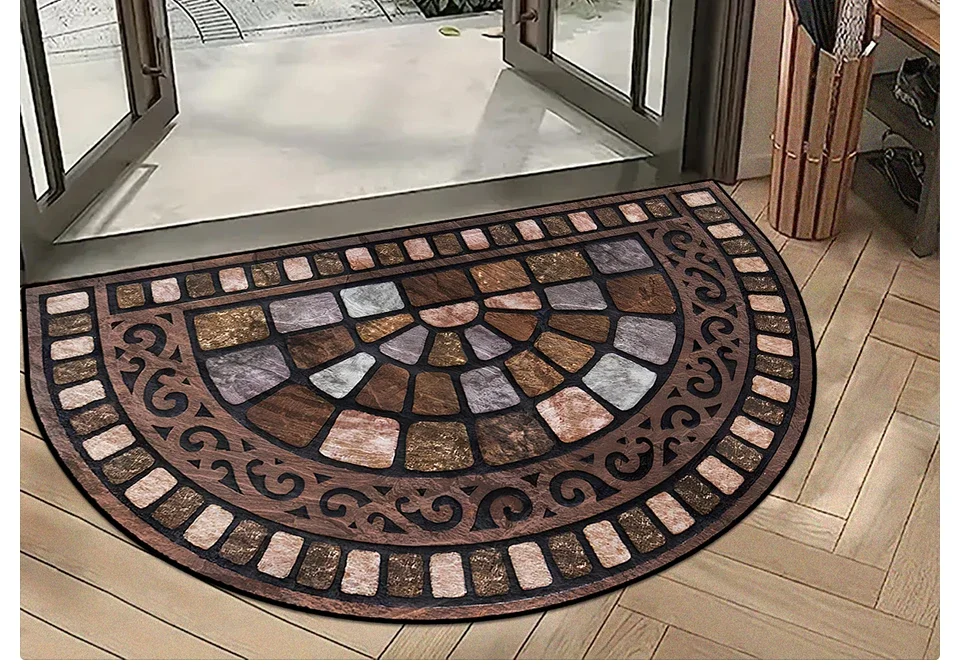 Eingang Teppich Hause Tür Eintrag Matte Outdoor Garten Dekorative Teppiche Luxus Willkommen Fußmatten Halbrunden Teppich Tapete De Entra – Detail 15