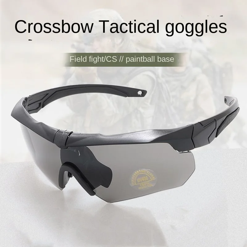 Tactical Glasses Crossbow Goggles Military Fans Outdoor Live CS Explosion-proof Shooting Glasses Polarized Myopia Goggles