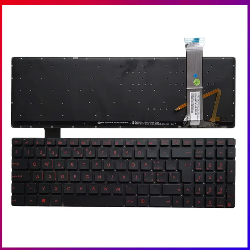 Brazilian/German/Italian/Swiss/Turkish Laptop Keyboard backlit FOR GL752 GL752V GL752VL GL752VW GL752VWM