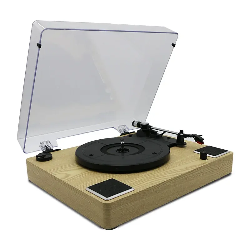 Latest 2024 model  cheaper phonograph  high quality wooden desktop LP Player r turntable cartridge