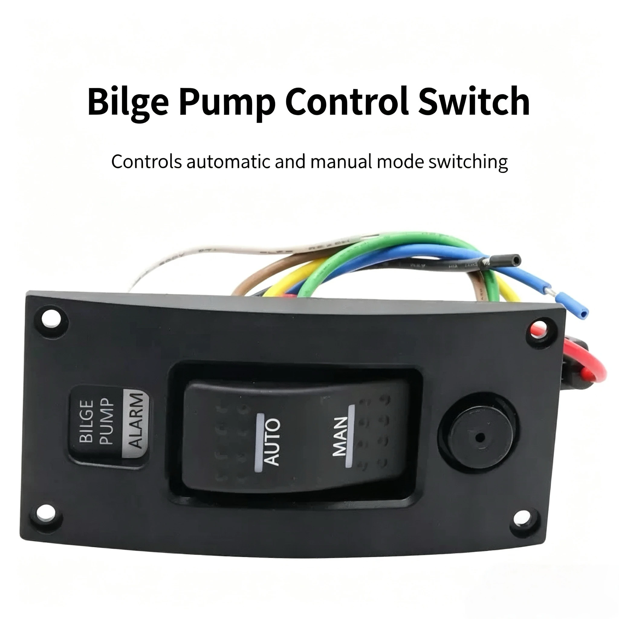 MARINE ACCESSORIES, 12‑24V BILGE PUMP ROCKER SWITCH WITH BUZZER LOW‑VOLTAGE SWITCH FOR BOAT & YACHT