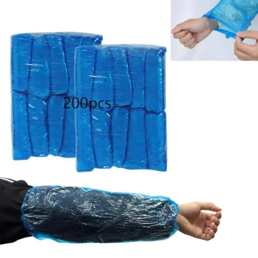 

200 PCS Disposable Arm Sleeves, Plastic Sleeves to Cover Arms for Cleaning, Repairing, Painting and Tattooing