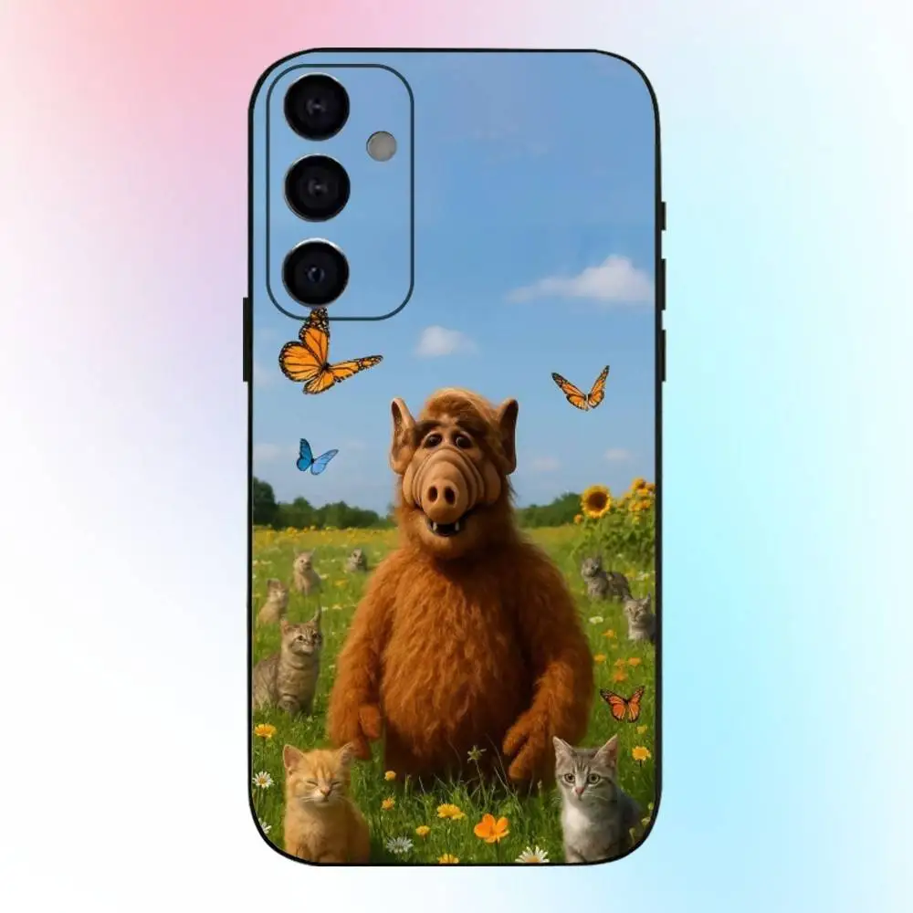 حافظة هاتف A-Alf TV Series لهاتف سامسونج جالاكسي A73، A72، A71، A70، A53، A52، A51، غطاء أسود ناعم آخر