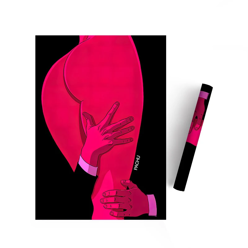 

Hotel Adult Oil Painting Poster Printing Couple Bedroom Home Decoration Mural