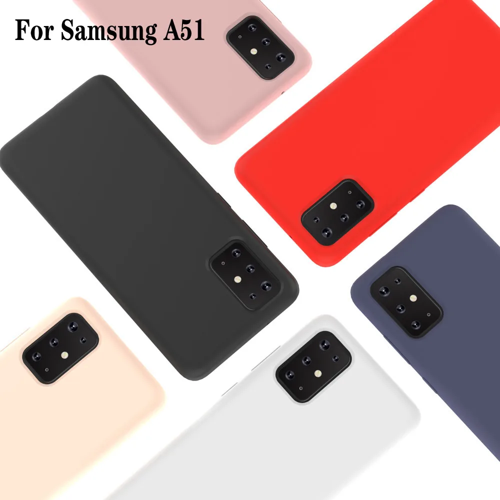 For Samsung A51 Matte silicone soft Candy color Case for Samsung Galaxy A51 Matte Soft Back Phone Cover For Smsung A51 Cases