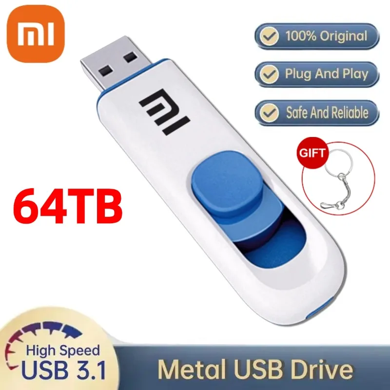 

XIAOMI TYPE C USB3.0 Флэш-накопитель OTG USB3.0 USB-накопитель 64 ТБ 2 ТБ Флэш-накопитель 8 ТБ Флэш-накопитель с бесплатным брелоком для ПК