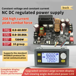 XY6020L CNC 조정 가능한 DC 안정화 전압 전원 공급 장치, 정전압 및 정전류 스텝 다운 모듈, 20A, 1200W