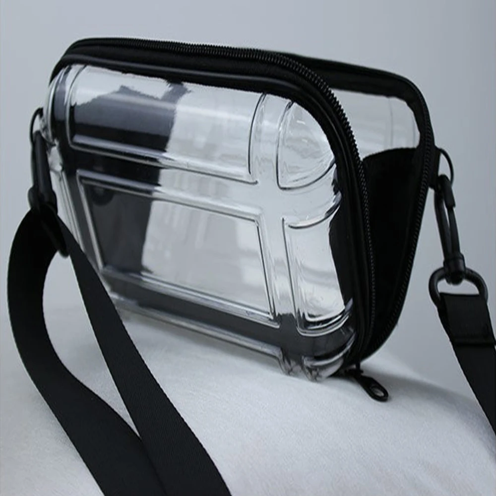 PP Transparent Cosmetic Bag New Simple Fashion Wash Bag Woman Portable Travel Overnight Bag Messenger Bag Mini Luggage Bag