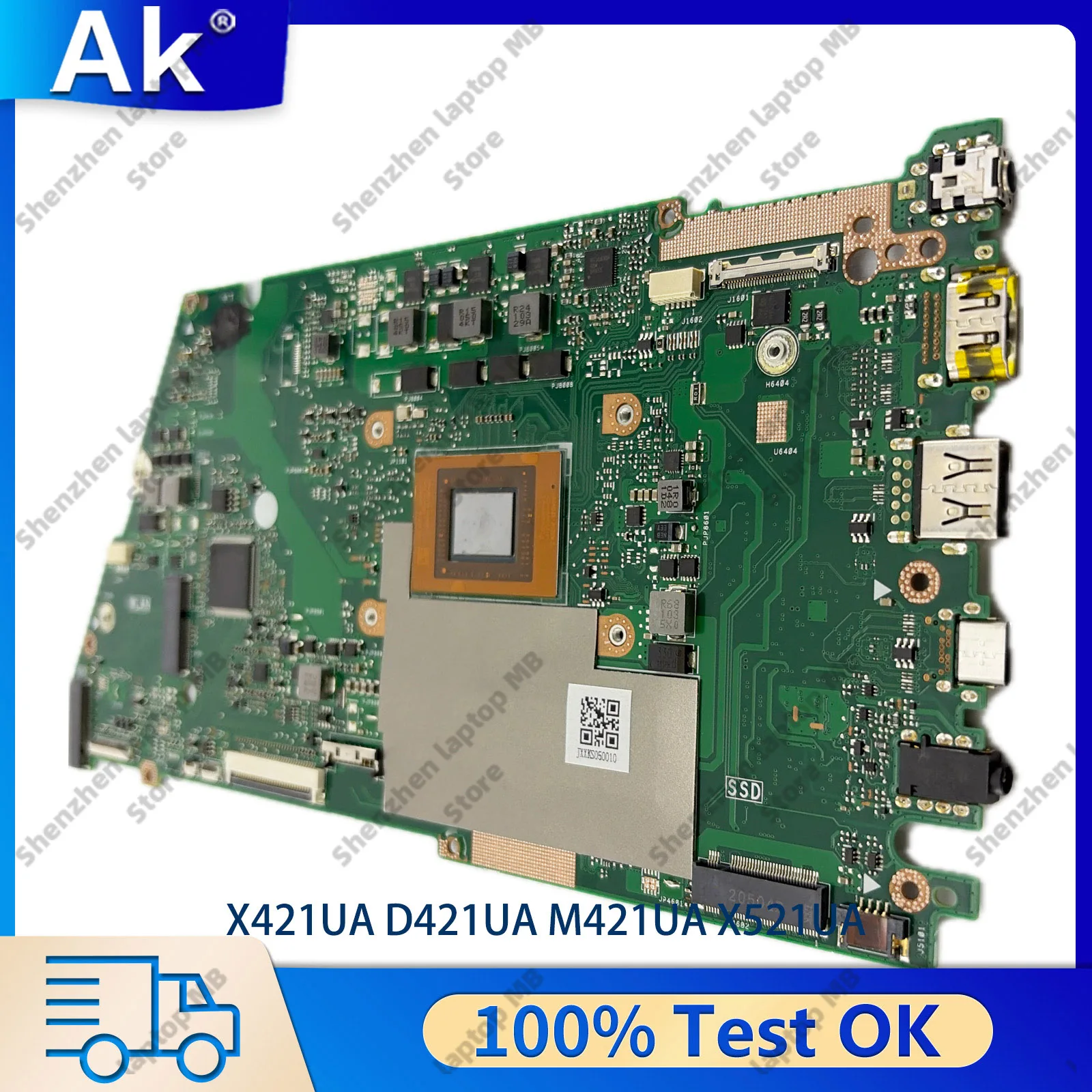 Carte mère pour ordinateur portable ASUS VivoBook D433M X421UAY M421U M433UA D421U X421U X421UA, avec processeur R3 R5 R7