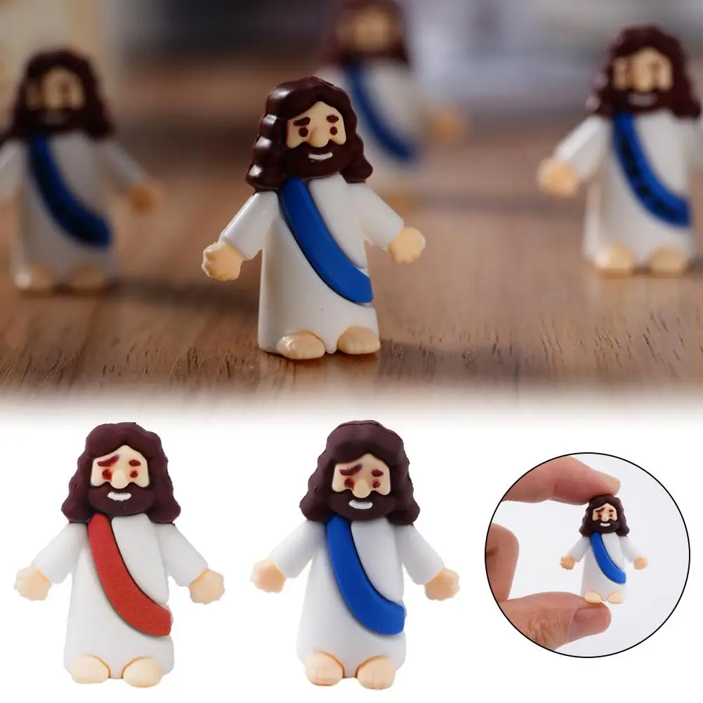 1/2PCS Easter Jesu Toys Easter Mini Jesu Figurines Multifunctional School Favors Sunday Decorative Easter Jesu Party Craft T2U4