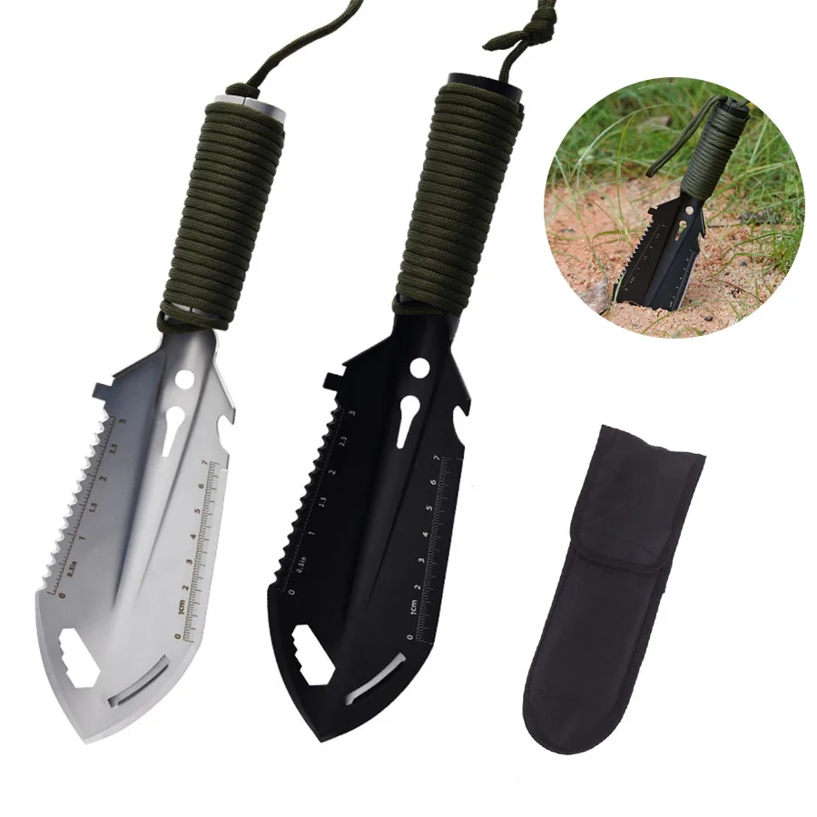 

Portable Stainless Steel Outdoor Camping Hiking Shovel Multifunctional Army Shovel Military Survival Spade Garden Hand Tool