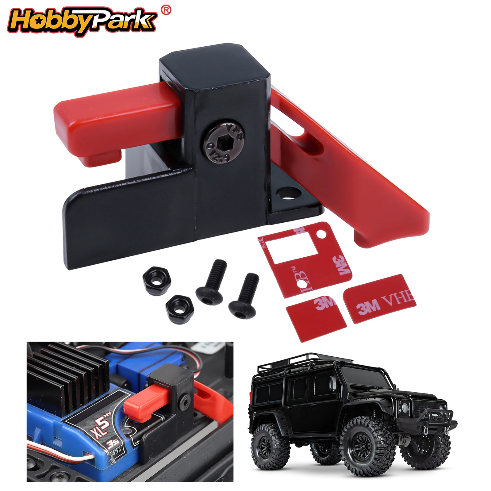 HobbyPark ESC Easy Start Trigger Power Switch for Traxxas TRX4 TRX-4 1/10 RC Trail Crawler Accessories