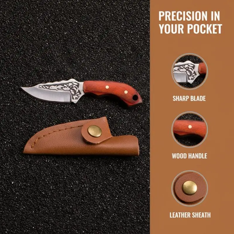 Compact and Handy Mini Knife EDC Tool Key Chain Gift for Men Great for Outdoor Explorers