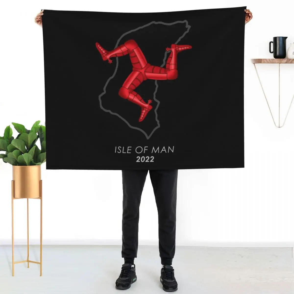 Isle of Man 2022 Throw Blanket Giant Sofa Fashion Sofas Soft Designers Sofa Throw Thermals For Travel Blankets