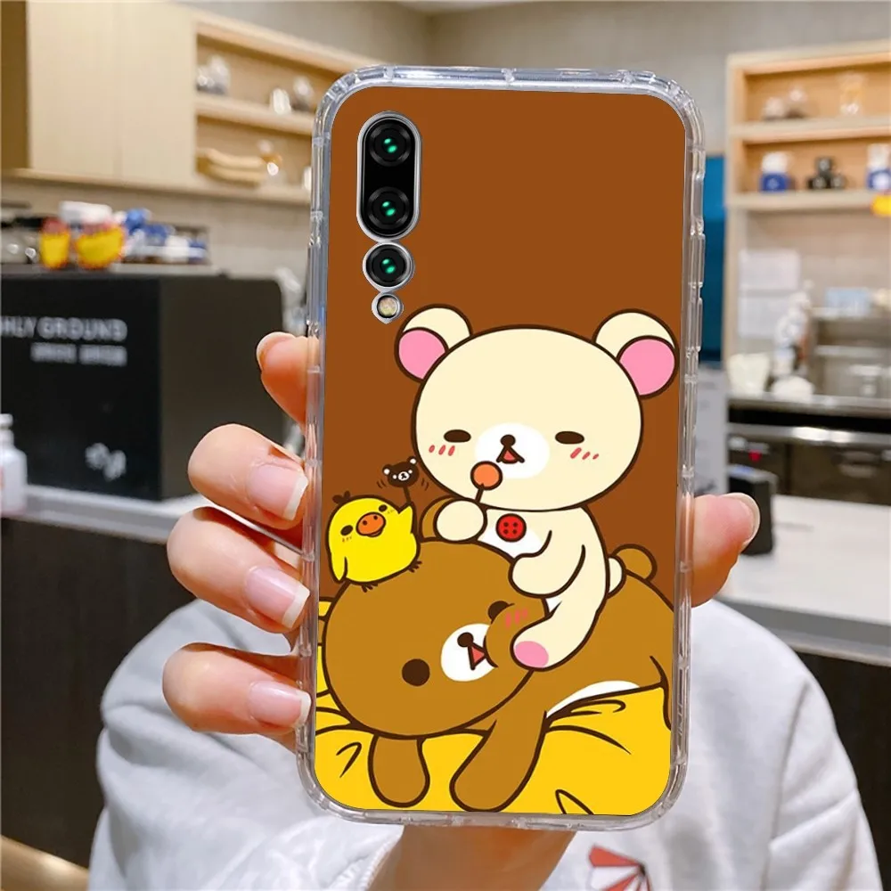 Cute R-Rilakkuma Phone Case For Xiaomi 11 Redmi Note 11 5G 8T 9A 9 10T Note8Pro Note9 12SUltra Transparent Case