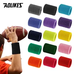 AOLIKES-bandas para el sudor para la muñeca, muñequeras absorbentes para fútbol, baloncesto, correr, deportes atléticos, tenis, 1 piezas