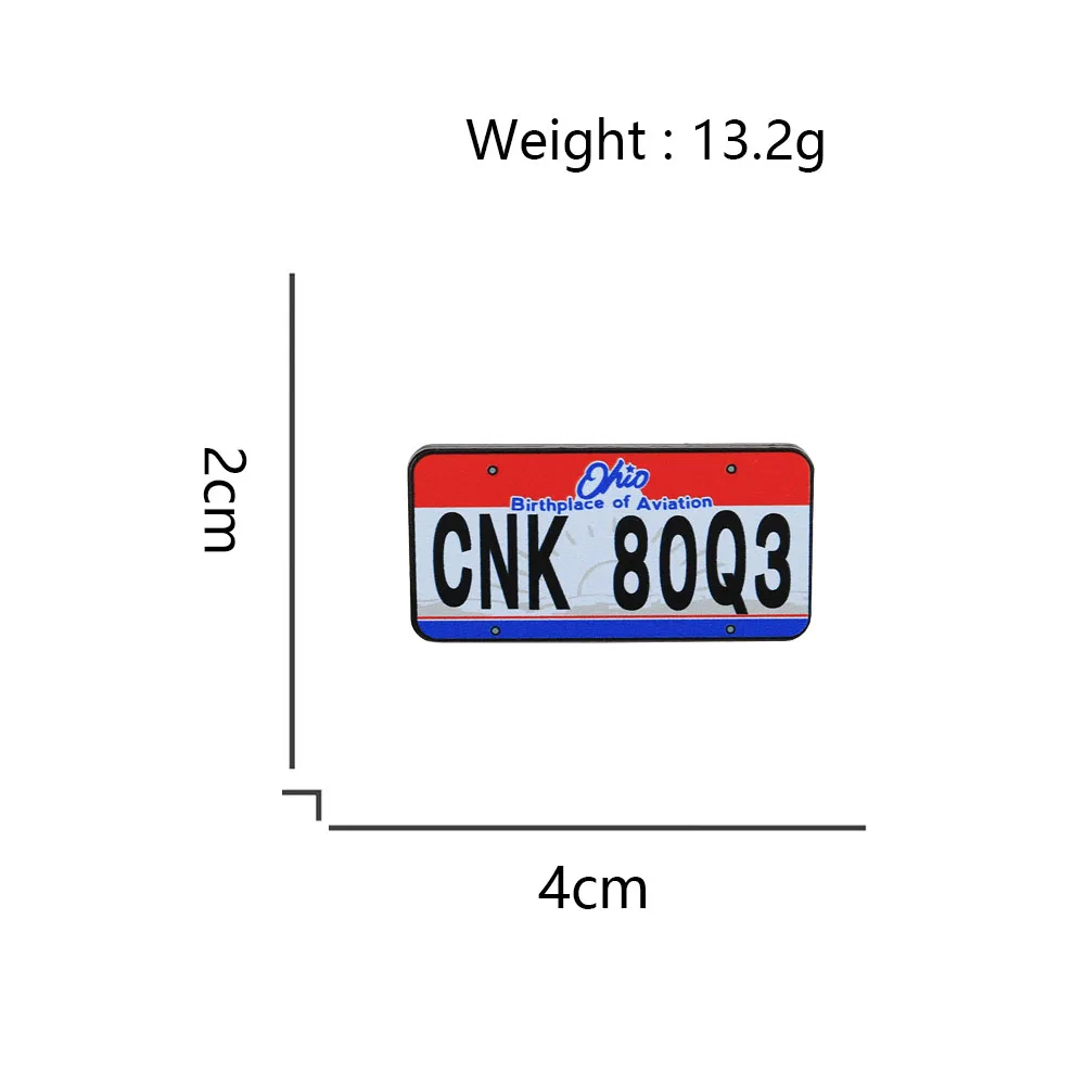 Supernatural Dean Winchester Nummernschild CNK 80Q3 Emaille-Brosche Geburtsort der Luftfahrt Ohio Sammlerabzeichen Einzigartiges Accessoire – Detail 3