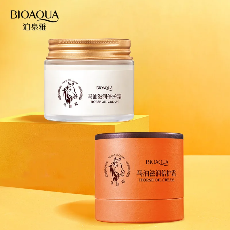 BIOAQUA Face Cream Horse Oil Ointment Moisturizer Improve Drying Anti-Aging Moisturizing Whitening Day Cream Face Body Skin Care