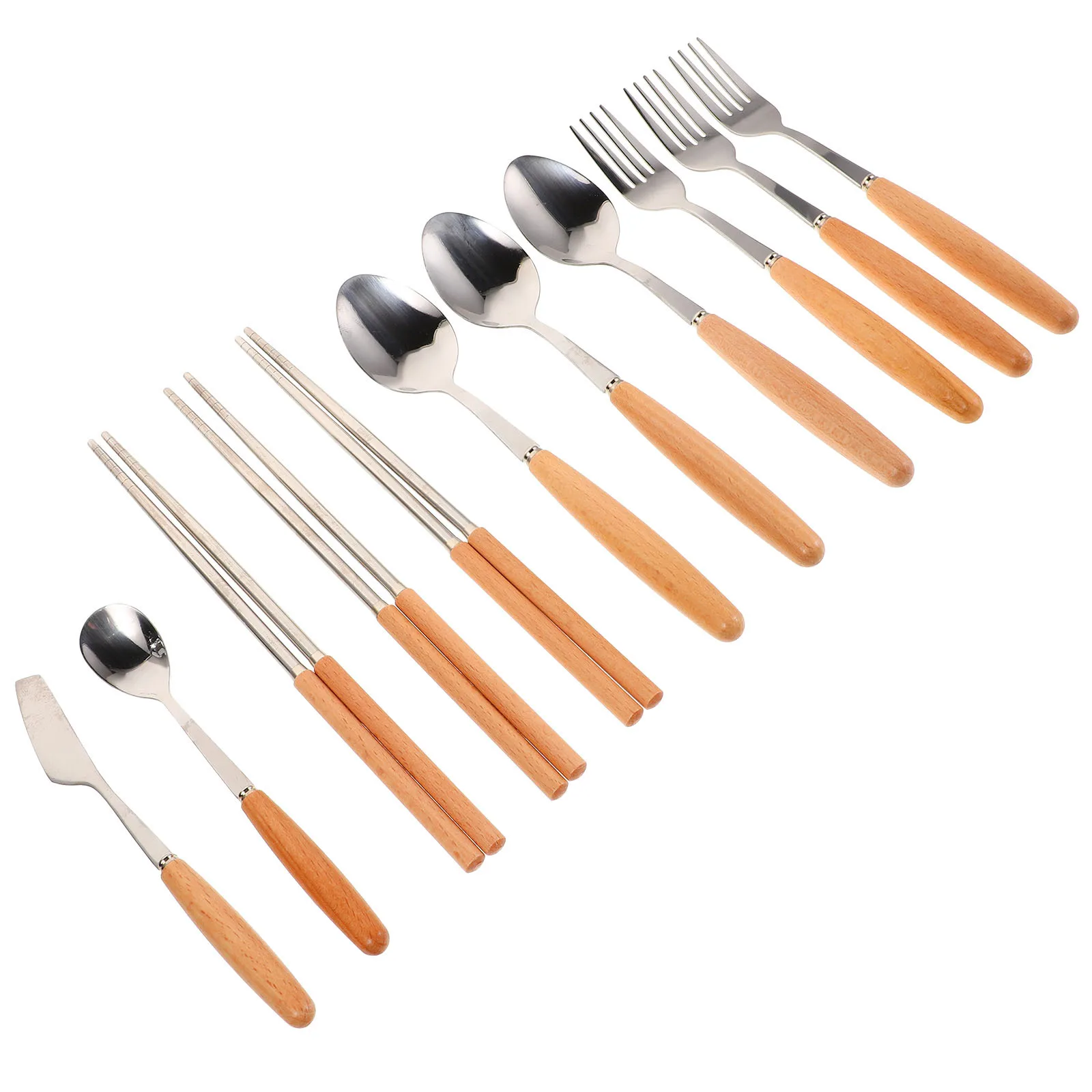 1 مجموعة أدوات المائدة في الهواء الطلق المنظم الفولاذ المقاوم للصدأ أواني التخييم مجموعة المحمولة حقيبة التخزين مخيم أدوات المائدة شوكة ملعقة عيدان