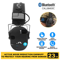 All-in-One Tactical Earmuff: Bluetooth, Electronic Hearing Protection for Shooting & Hunting.