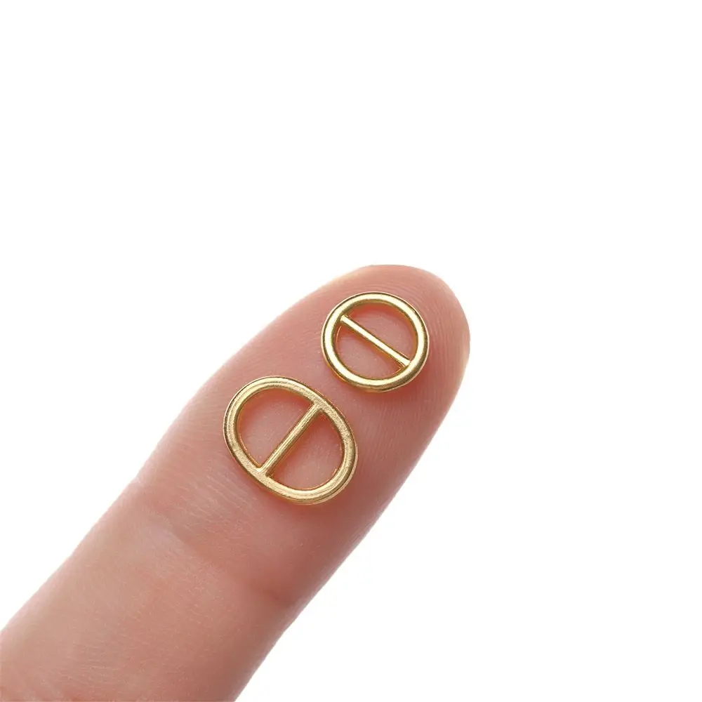 20/40Pcs 5mm/6mm Mini Ultra-small Tri-glide Belt Buckles for Doll Bags Metal Buckles DIY Doll Buttons Shoes Accessories