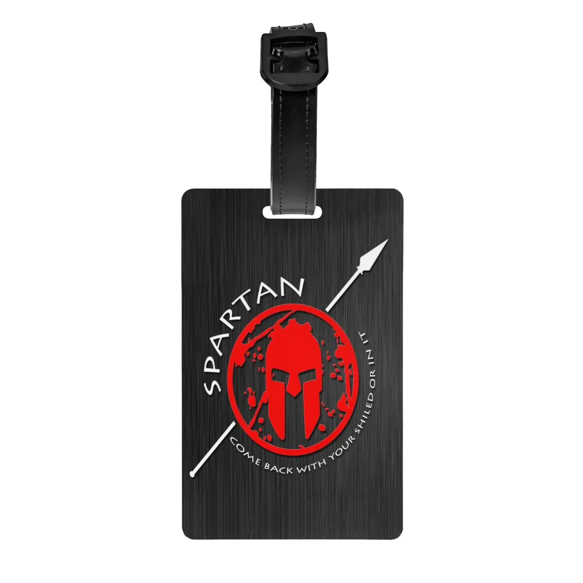 Sparta Skull Spartan Warrior Luggage Tag for Suitcases Cute Baggage Tags Privacy Cover Name ID Card