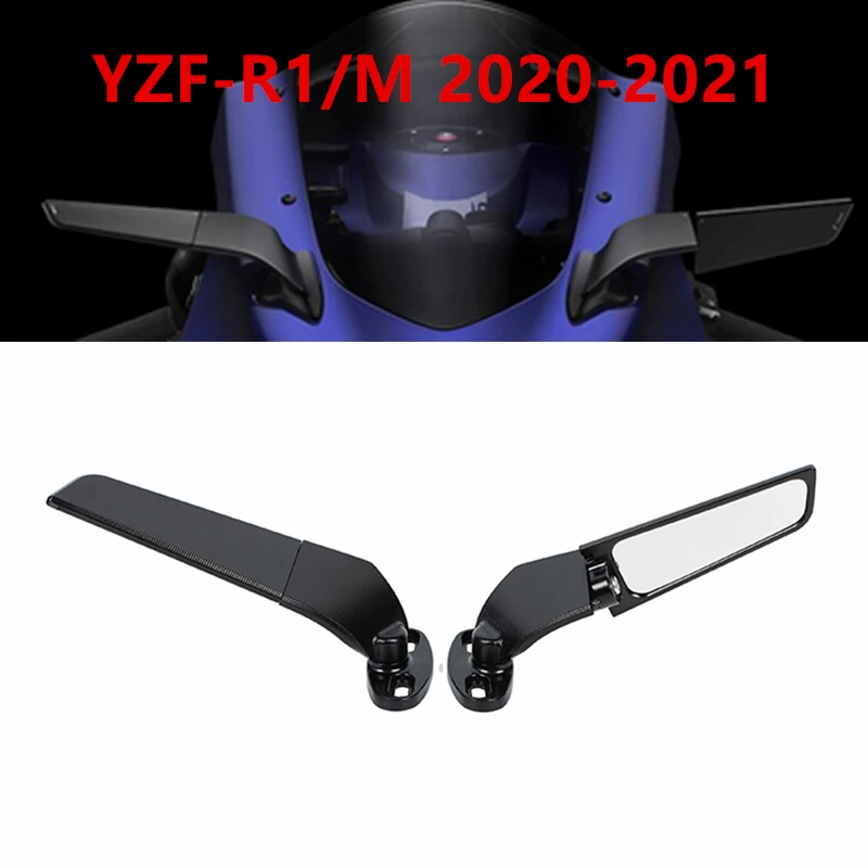 

For Yamaha YZF-R1 R1 R 1 R1 M 2020 2021 Rear View Mirror Wind Wing Adjustable Rotating Side Mirror Suitable RearView Mirror