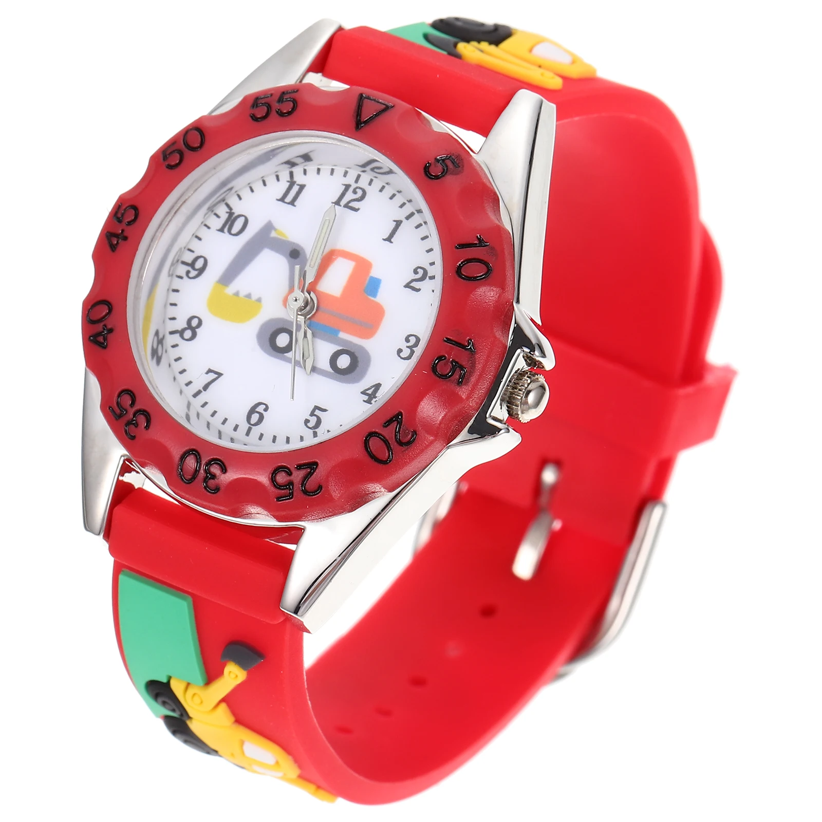 

Children Quartz Digital Watch Durable Silicone Cartoon Student Wristwatch Portable Adjustable Kids Watches 3D Design Toddler
