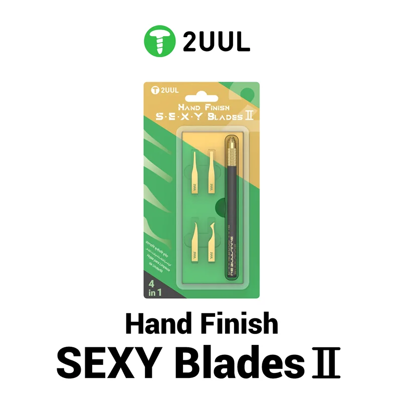 

2UUL DA61 Сексуальный нож из углеродного волокна с ручной отделкой, поворотная разблокировка, дизайн для обслуживания мобильного телефона, лезвие для разборки 4 в 1