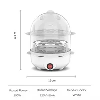 Automatic Electric Egg Streamer Multifunctional Electric Egg Boiler Double Layers Egg Cooker Mini Kitchen Breakfast Machine 6