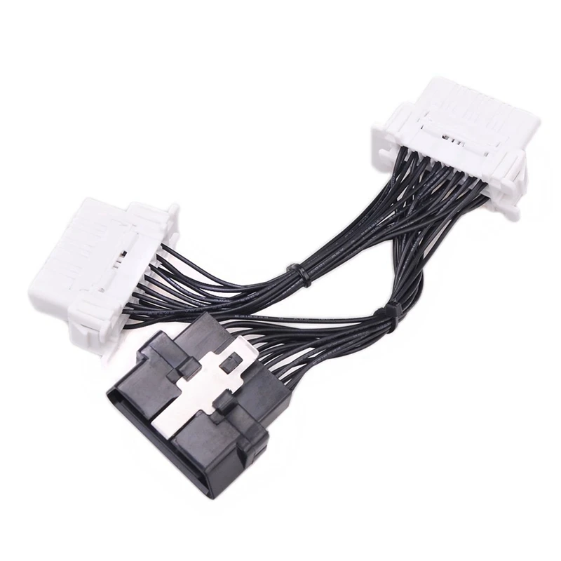 

4X 30 CM OBD2 OBDII J1962 Y Cable Connector 16 Pin Splitter Extension Auto Car Extension Cable Adapter