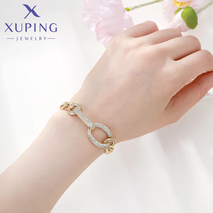 Xuping Schmuck Charm Heißer Verkauf Trendy Gold Farbe Überzogene 19 cm Hand Kette Armband für Frauen Mode Exquisite Geschenk X000925432 – Detail 18