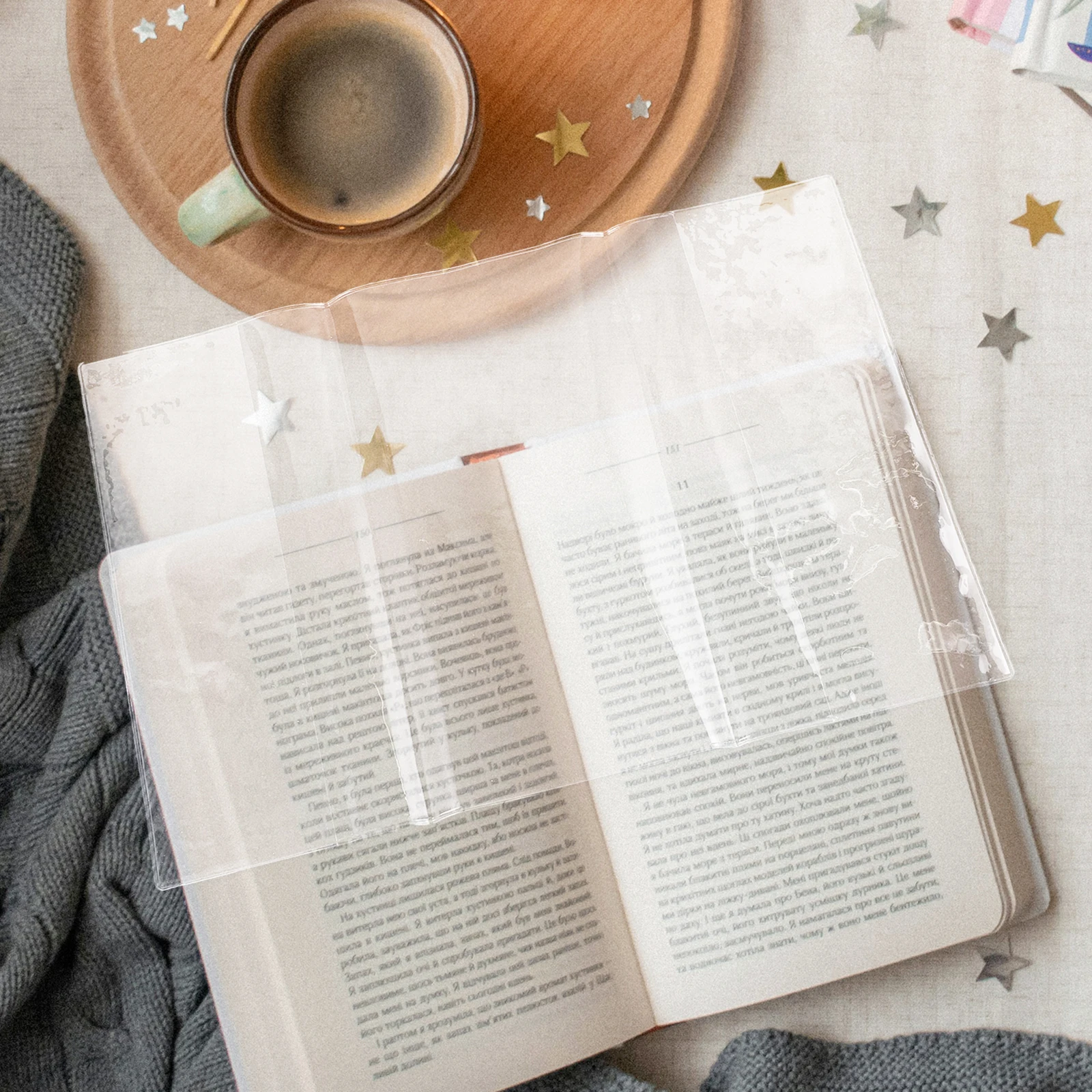 Protezione per copertina di libro in PVC trasparente per notebook con copertina rigida A5, libri di testo, libreria scolastica, custodia protettiva in plastica